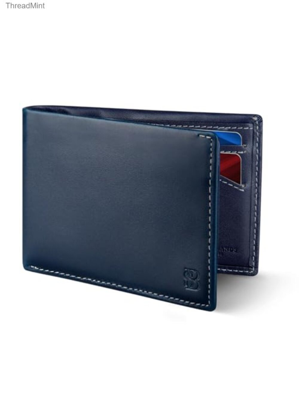 Mens Slim Bifold RFID Blocking Minimalist Front Pocket Wallet Full Grain